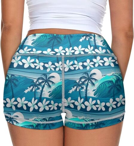 Dreaweet High Waist Biker Shorts for Women with Pockets 10" Soft Stretch Yoga Athletic Running Workout Shorts in Saudi Arabia