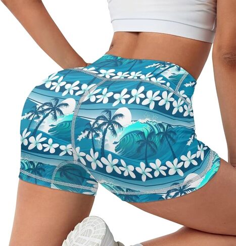 Dreaweet High Waist Biker Shorts for Women with Pockets 10" Soft Stretch Yoga Athletic Running Workout Shorts in Saudi Arabia