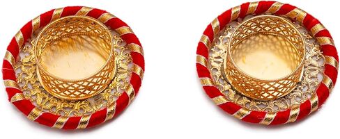 مجموعة من 2 ديكور ديوالي دياس T ضوء Tealight حامل شموع نذرية بدون شمع أضواء مصباح ديوالي الهدايا والديكورات ديكور احتفالي Deepawali Puja لهجات ديكور المنزل الاحتفالية in Kuwait