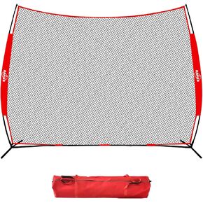 Sports Barrier Net, 12x10FT Baseball Softball Screen for Hitting and Pitching, Portable Backstop Net, Sports Netting for Lacrosse, Soccer, Golf, Basketball, Hockey, Batting Net for Backyard