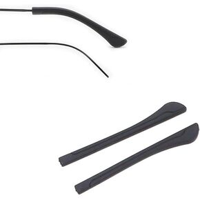 Eyeglass End Tips Ear Sock Pieces Tube Eyewear Anti-Slip Rubber Comfort Replacement Tips Metal Eyeglass Legs