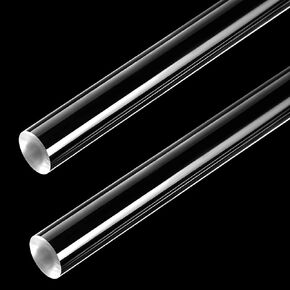 2 Pack 24 Inch Acrylic Round Rod for DIY Crafts, Acrylic Rods Acrylic Sticks 1 Inch Diameter Acrylic Dowel Rods for Plant Stakes Curtain Pulls Retaining Rods Shower Rods Cake Topper Lollipop Sticks