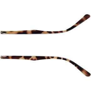 1 Pair Glasses Replacement Arms Legs, Plastic Temple Arms for Eyeglasses Sunglasses, Leopard Print, 1mm Tooth Thickness