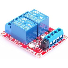 DC 5V 2-Channel Relay Module High Low Level Trigger with Optocoupler Isolation Load DC 30V AC 250V 10A for PLC Automation Equipment Control Industrial Control Arduino (5V 2 CH)