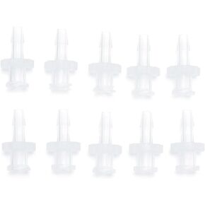 10Pcs Female Luer Lock, 3.2mm PP Hose Barb Adapter, 1/8" Hose Barb Screw, Transparent Quick Connector Plug for Analytical Instruments
