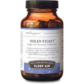 Solid Eight Herb Capsules - Fast Acting Natural Sleep Aid - Promotes Deep, Restful, Recuperative Sleep without Next-Day Grogginess- Does Not Contain Valerian Root - 90 Cap Count