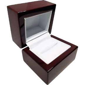 Gorgeous Premium Wooden Ring Box with Metal Hinge