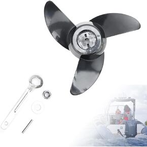 Boat Propeller, Thicken Plastic 3 Blades Electric Thruster Fitting Outboard Motor Propeller Accessories for 28/36/46 Pound Propellers