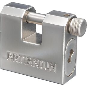 Britanium® BRX/66 Heavy Duty Lock with 5 Keys - [Steel] Shipping Container Lock - Weather Resistant - Ideal for Storage Unit, Gate, Shed and More