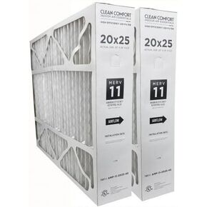 Clean Comfort AMP-11-2025-45 (5-Pack) - 20" x 25" x 4.5" Media Air Filter, MERV 11