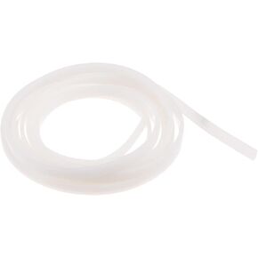 HARFINGTON Flexible Solid Silicone Strip 0.2"x0.08"x6.56ft Rectangular No Adhesive Roll for Door, White