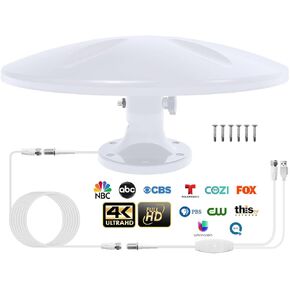 Outdoor RV TV Antenna Enlargement Digital high -Definition TV Antenna, 360 ° Long -Distance Receiving Smart Antenna, Easy to Install -Suitable for RV Trailers for RV Camping Cars