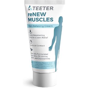 Teeter Renew - Muscle & Joint Pain Cream with Emu Oil, MSM, Arnica, Boswellia Serrata Glucosamine (2.5 oz)