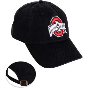Desert Cactus The Ohio State University Baseball Hat OSU Buckeyes Brimmed Embroirderd Hats Cap Adjustable Cloth Strap Adult (Style P1) Black
