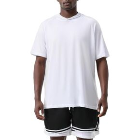 Oversized Workout Short Sleeve Hoodie Men Lightweight Gym Hooded T Shirts Mens Plain Blank Athletic Tshirt Pullover