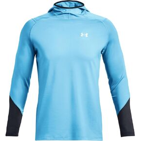 بلوفر رجالي من Under Armour مزود بغطاء للرأس بالأشعة تحت الحمراء ColdGear 1368020 (الولايات المتحدة، Alpha، 4X-Large، عادي، عادي، Carolina Blue/Black - 475)