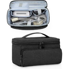 CURMIO CPAP Travel Bag Compatible for ResMed AirMini, CPAP Machine Carrying Case for CPAP Supplies, Black (Empty Bag Only, Patent Design)