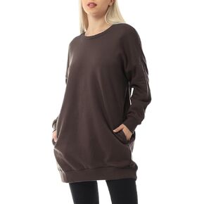 MixMatchy Women's Oversized Sweatshirts Crewneck Long Sleeve Tunic Pullover Fleece Sweater S-3X