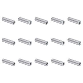 uxcell 15pcs Aluminum Spacer 5mm Bore x 10mm OD x 35mm Length Screw Standoff Bushing Plain Finish Round Metal Spacer for M5 Screws Bolts and Rods