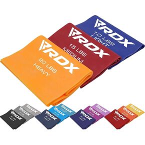 RDX Resistance Bands TPE 3 Level Set 1.5M Long, REACH RoHS CPSIA Certified, Flat Skin Friendly Thick Stretch Elastic Loop, Yoga Home Gym Fitness Workout Exercise, Ballet Pilates Legs Training Slimming