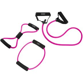 EDX Resistance Loop Bands with Handles for Workouts, Exercise, Fitness, Stretching, Physical Therapy | 3 Pack