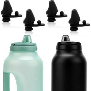 4pcs Bite Valve Replacement for Ello Hydra 64oz Stainless Steel Jug, Water Bottle Mouthpiece Replacement Silicone No BPA Compatible with Ello Hydra 64oz Half Gallon Water Jug