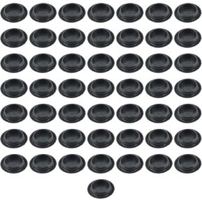 50pcs 3/4" 0.75 inch Flush Mount Black Plastic Body and Sheet Metal Hole Plug