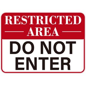 Restricted Area Do Not Enter Signs, Self-Adhesive Weatherproof and Fade-Resistant Employees Only Sticker, Authorized Personnel Only Sign for Home, Business Office, Shop, Door（7" x 5"）
