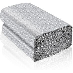 Reflective Foil Insulation, Double Reflective Bubble Insulation Sheet, Aluminum Foil Bubble Shield, Reflective Window Insulation Radiant Barrier Roll for RV Windows Weatherproofing(23.6''x 10Ft)