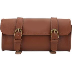 Bike Handlebar Bag Retro Style Artificial Leather Bicycle Front Frame Bag Bike Pouch for Cycling Accessory