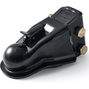 Lonffery Adjustable Trailer Coupler 2-5/16" Hitch Ball, 15000 lbs, Black, for Towing RV, Boat, Trailer