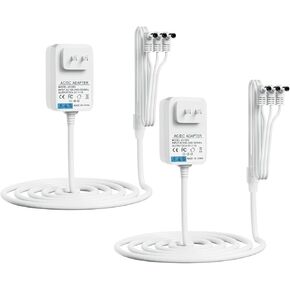 Replacement for Lemax Lighted Village Accessory AC/DC 4.5V Power Adapter with 3 Output,Compatible with Lemax #94563 94564 74707 74295 84428 94565 Christmas Micro Lighting Building Decoration(2 PCS)