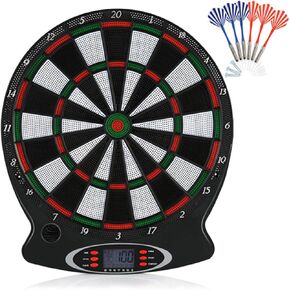 Professional Electronic Hanging Dartboard with LCD Scoring, Game for Target Practice