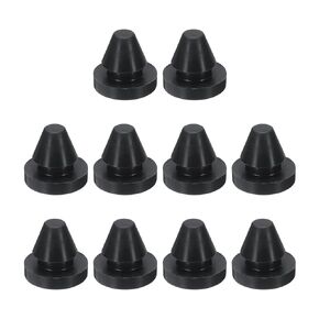 uxcell 10pcs Hole Plug 5/16 Inch (6mm) Button Plugs Fit for 6mm Hole, Snap in Locking Hole Tube Plug Silicone Tube Waterproof Plug Tube Plug, Black