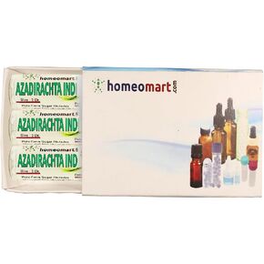 Azadirachta Indica Homeopathy Pellets (Pills) in 30C Potency, Pack of 3