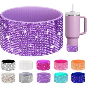 NBOOCUP Shining Diamond Silicone Boot for Stanley Cup 40/30/20 oz, Made for HydroJug Traveler 40/32 oz & Simple Modern 40/30 oz, for Owala Tumbler 40 oz, Bottom Protector for Stanley Cup Accessories