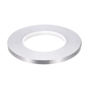 Floor Sealing Strip Line Border Sticker Foil Self Adhesive Tile Stickers Tape, [for Wall Floor Decor ] - 0.31 Inch x 55 Yards/Silver Tone