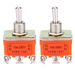 2PCS DC Motor Switch CW CCW Motor 6 Pin Toggle Switch DC250V 15A High Temperature Resistant Toggle Switch DC Motor Switch Forward Reverse Manually Control On Off Switch