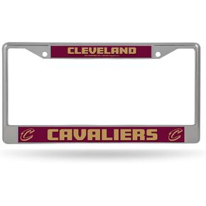 Rico Industries NBA Cleveland Cavaliers 12" x 6" Silver Chrome Frame W' Decal Insert Car/Truck/SUV Auto Accessory