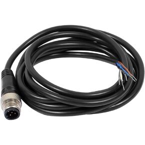 uxcell M12 2m Male Straight 5 Pin Connector Aviation Electrical Cable