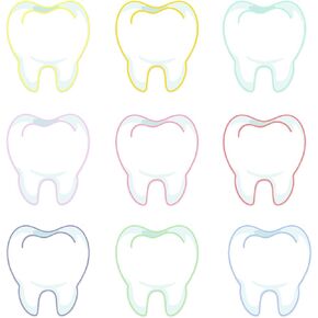 Tooth Cutouts Cardboard Teeth Shape Classroom Bulletin Board Decor 5.3x5.9 Inch- Blank Tooth Paper Shape Creative Supply Die Cut for Classroom School Home 72Pcs in Kuwait
