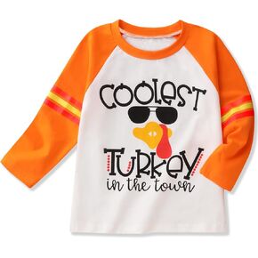 Xuuly Toddler Baby Boy Thanksgiving Clothes Mommy‘S Little Turkey T-Shirt Baby Thanksgiving Clothes