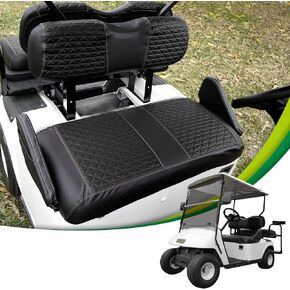 Golf Cart Seat Covers for EZGO TXT 1994-2013, Waterproof & Sun Resistant Marine Grade Vinyl Leather EZGO TXT Golf Cart Seat Cover Replacement, No Stapler Required, Ezgo Golf Cart Accessories