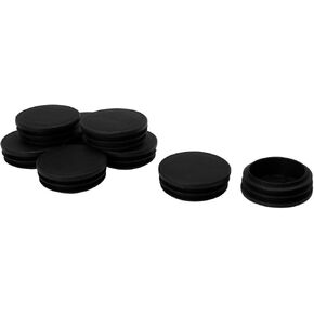 uxcell 1 7/8" 48mm OD Plastic Round Tube Ribbed Inserts End Cover Caps 8pcs, 1.89" Inner Dia, Floor Furniture Chair Desk Protector