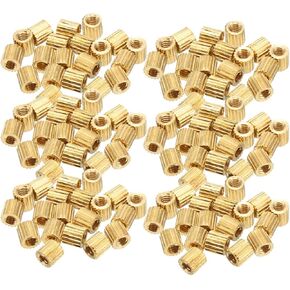 uxcell 116pcs Brass Round Straight PCB Pillar Female Thread Standoff Spacer M2x3x3mm
