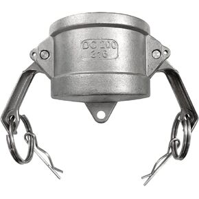 AF Hydro Stainless Steel 316 Cam and Groove Type DC Hose Fitting, Dust Cap with 3" Female Coupler, Pressure Rating up to 200 PSI, Easy Connect and Disconnect to Protect Male Adapter Camlock End