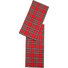 COTTON CRAFT Christmas Table Runner - Xmas Tartan Plaid Festive Tablerunner - Pure Cotton Gingham Buffalo Check Reusable Decorative Holiday Party Celebration Table Décor – 13x72 Inch – Red Green Multi