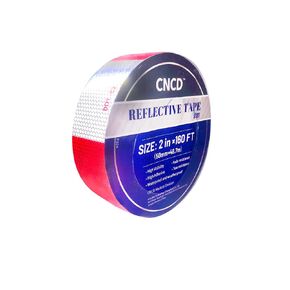 CNCD Reflective Tape DOT-C2 Red and White （2in X 160FT） Waterproof Self Adhesive Conspicuity Safety Caution Reflector Tape Stickers Outdoor for Trucks, Trailers, Bikes, Cars Collision Avoidance