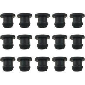 15PCS Black Silicone Plugs Waterproof Tapered Round Hole Stoppers for 6mm Hole
