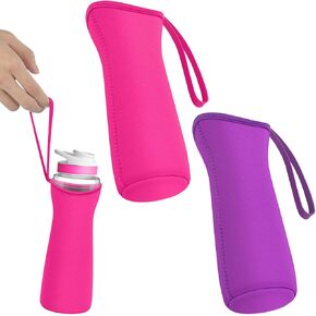 NBOOCUP 2Pcs Protective Sleeves with Handle for Cirkul 22 oz Water Bottle, Fit for Plastic & Stainless Steel Bottles, Anti-Slip Cover Made for Cirkul Accessories, Sweat Absorbing Material